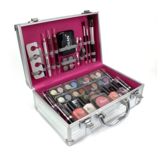 74 PIECE MAKEUP VANITY CASE COSMETIC SET MAKE UP BEAUTY STORAGE BOX GIFT XMAS