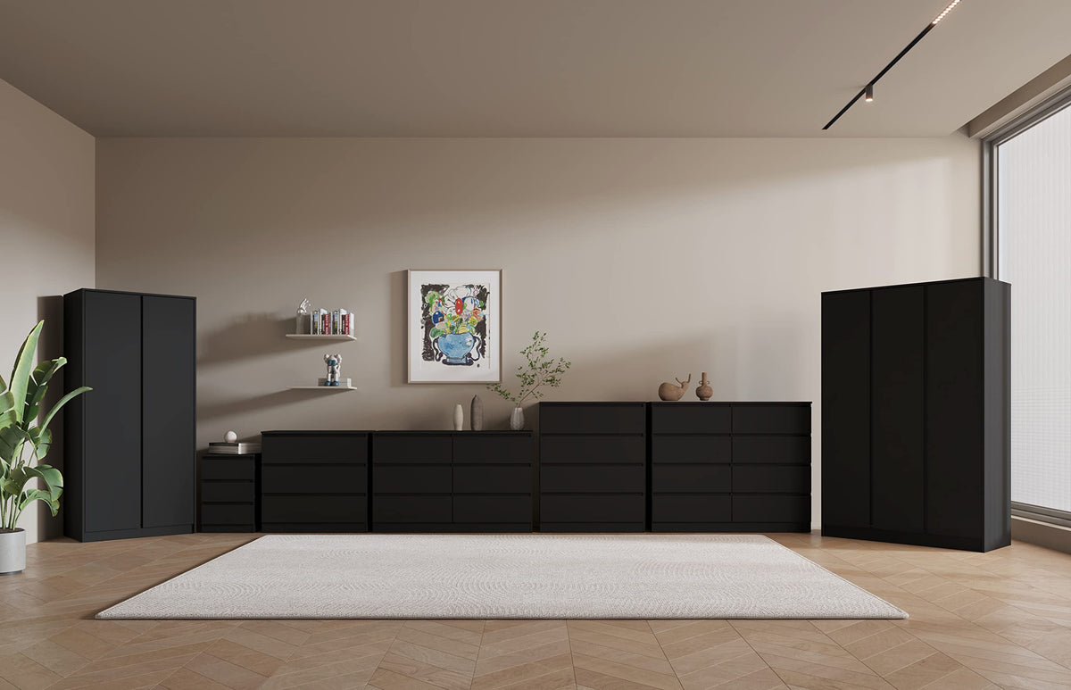 Seconique Malvern 2 Door Wardrobe in Black