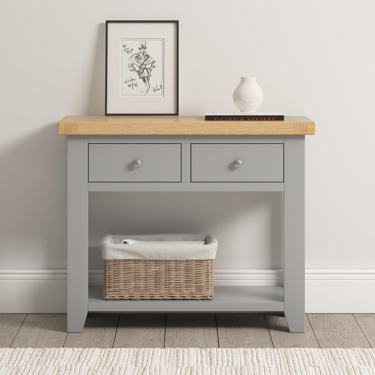 Seconique Windsor 2 Drawer Console Table