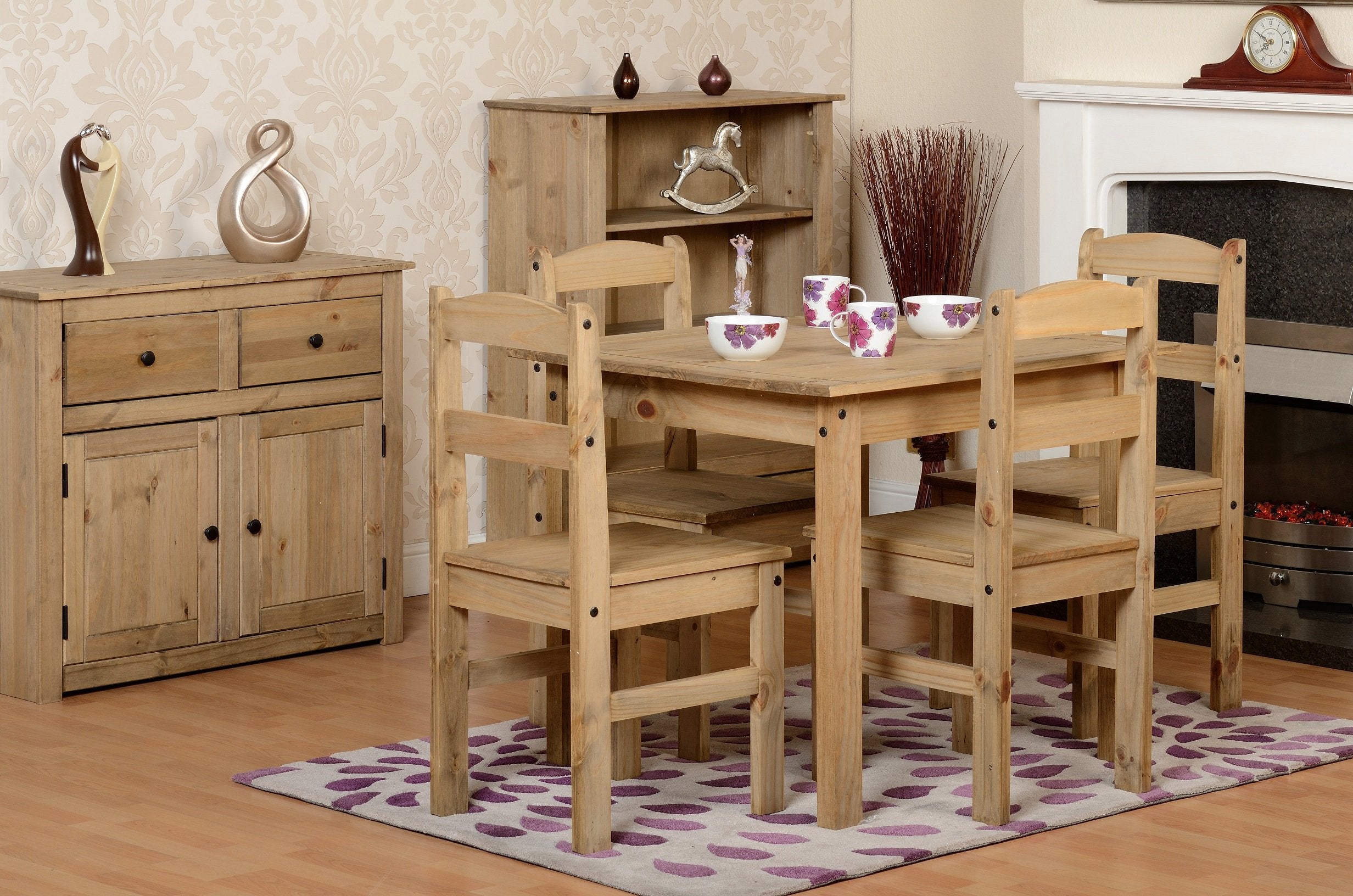 Panama Dining Set in Natural Wax