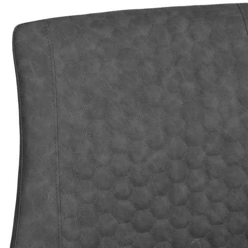 The Furniture Outlet Industrial Grey Honeycomb Pattern Dining Chair