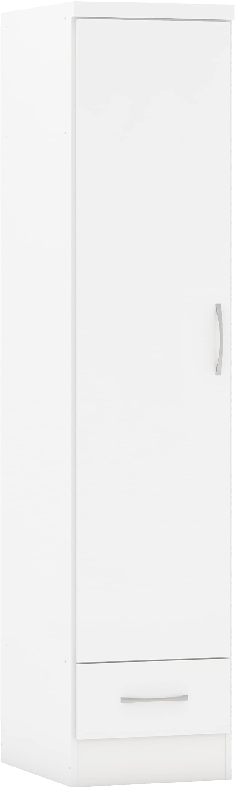 Seconique Nevada Mirrored 1/2 Door 1 Drawer Wardrobe