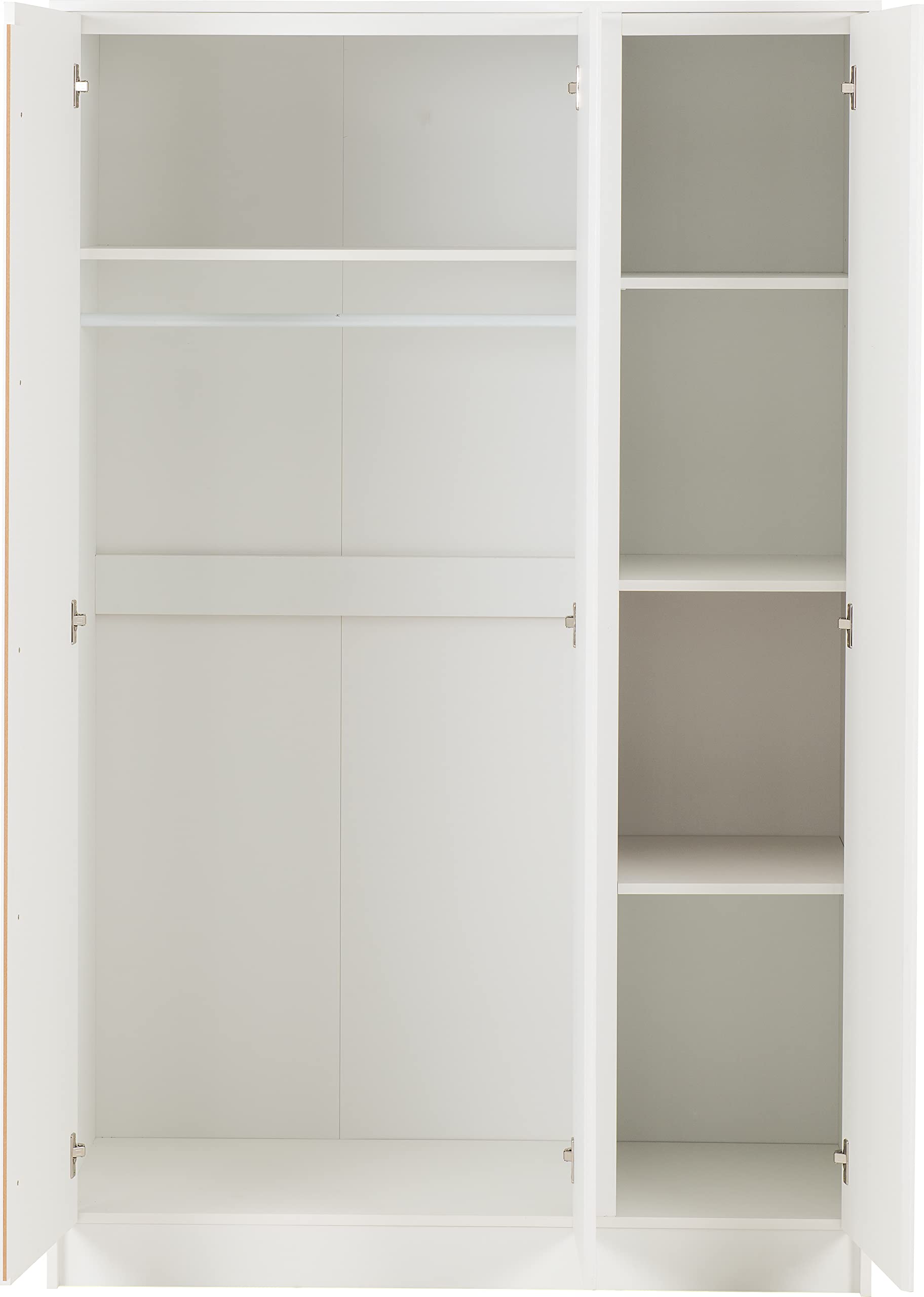 Seconique Malvern 3 Door Wardrobe in White