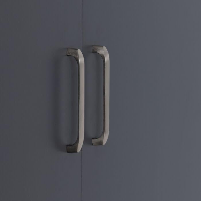 Furniture 321 Dakota 4 Door Wardrobe with Hanging Rail & Internal Shelving | White & Dark Grey | Bedroom Storage
