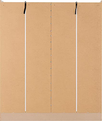 Furniture 321-4 Door 2 Drawer Mirrored Wardrobe White Gloss (No Delivery To Flats)