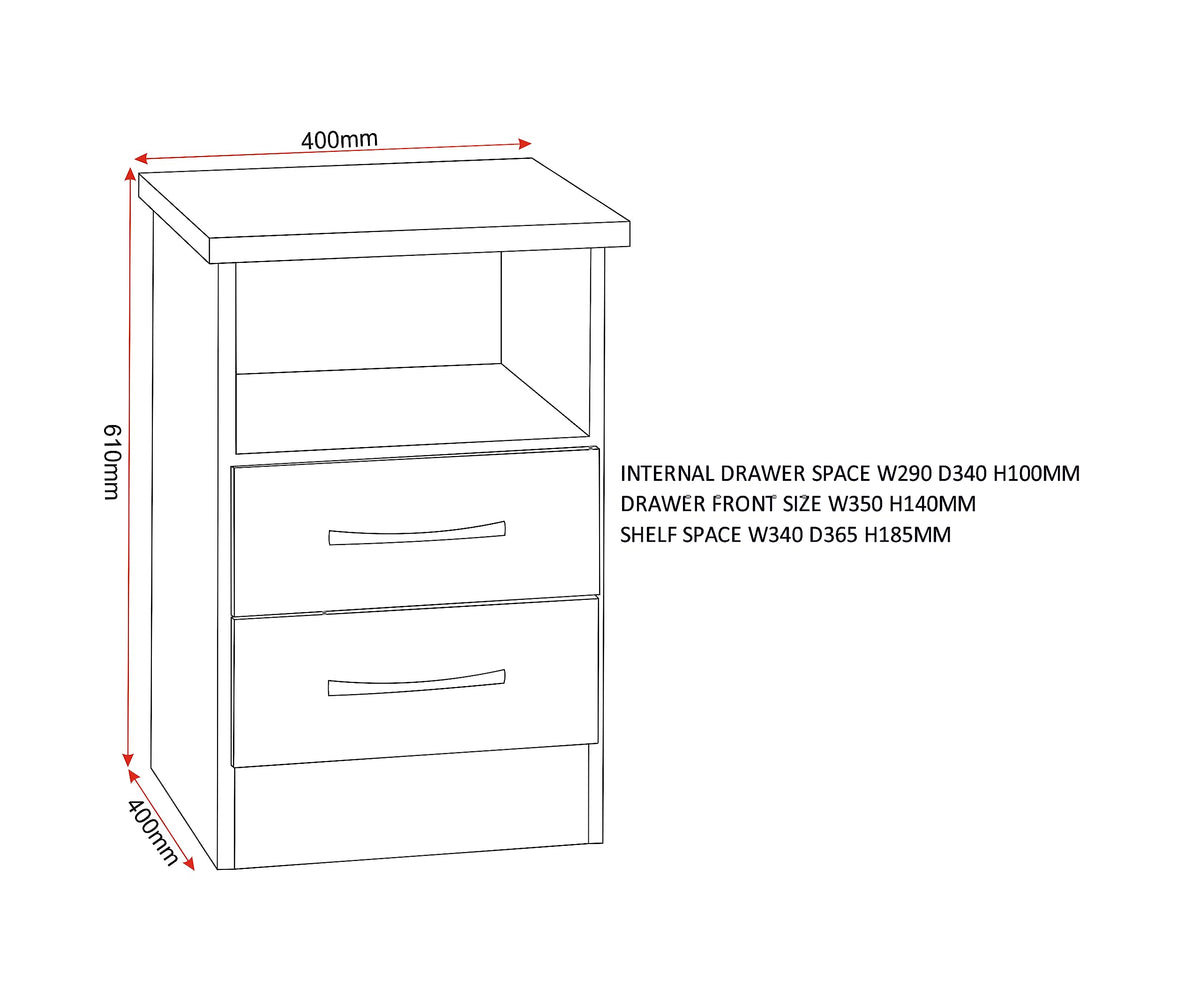 Seconique Nevada Drawer Bedside