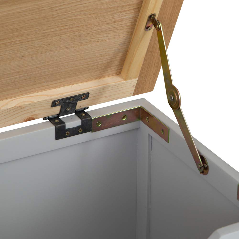 The Furniture Outlet Salisbury Grey Painted Oak Blanket Box