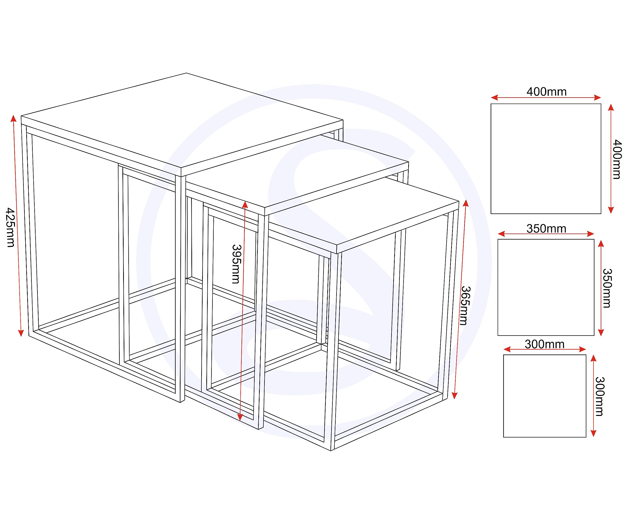 Seconique Charisma Nest of Tables