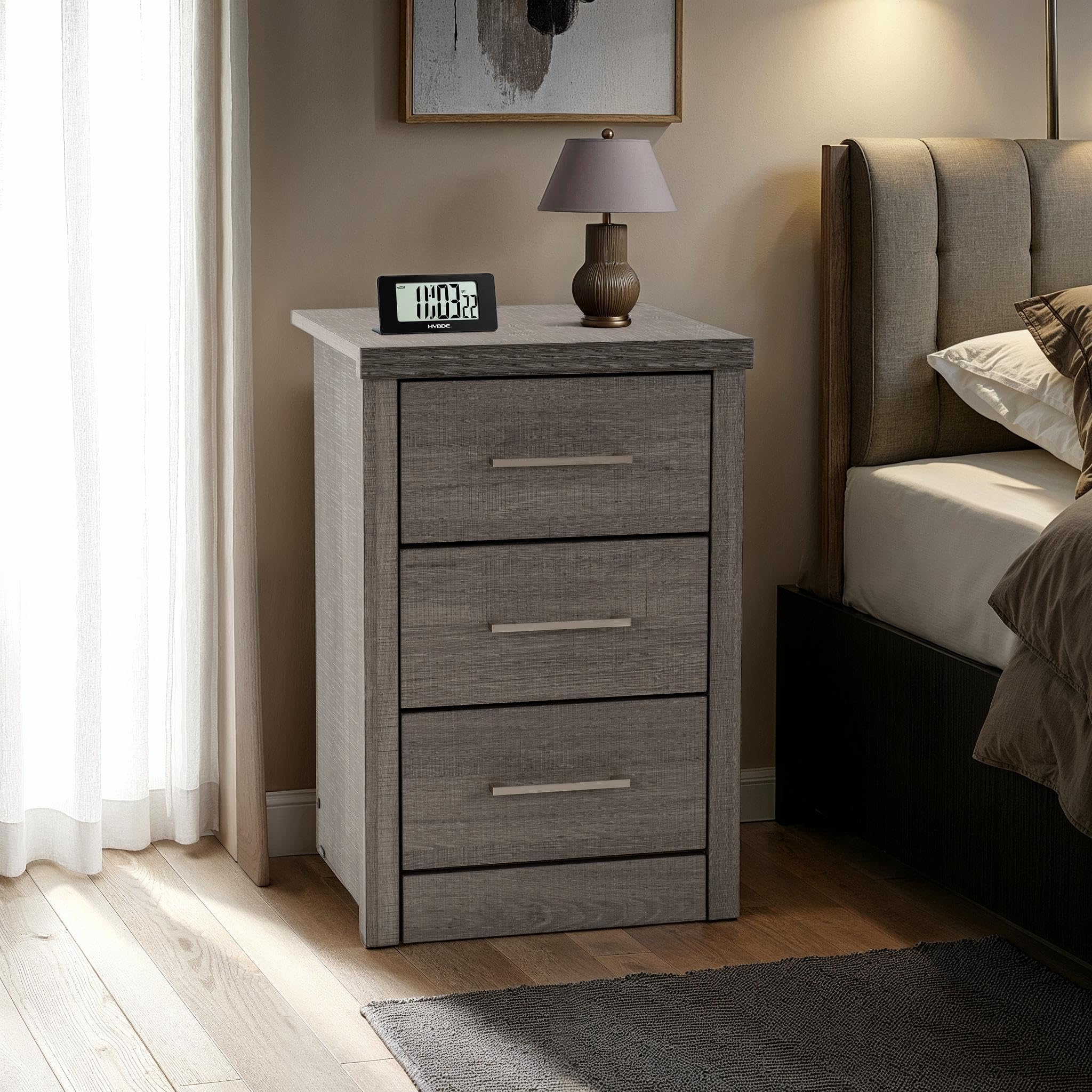 Seconique Lisbon 2 Drawer 1 Shelf Bedside Cabinet