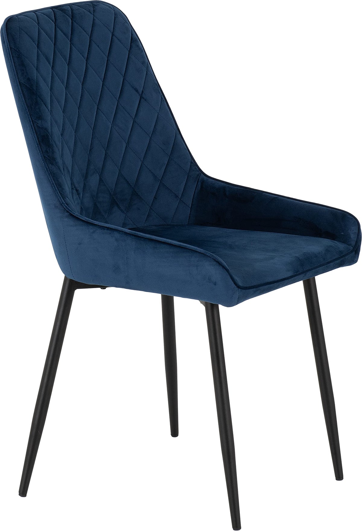 Seconique Avery Dining Chair Set of 2 in Sapphire Blue Velvet