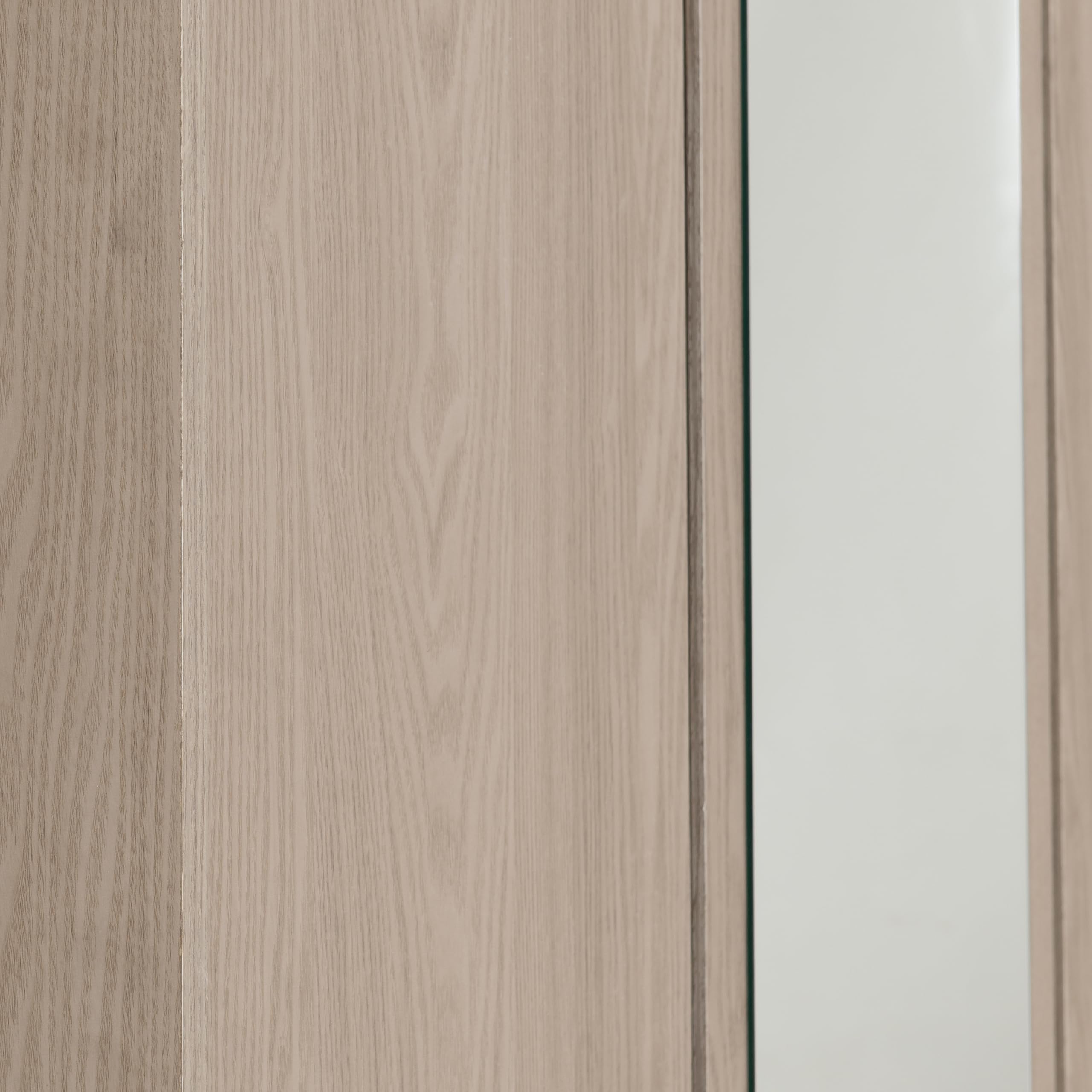 Seconique Paris 3 Door Mirrored Wardrobe in Smoked Ash Effect