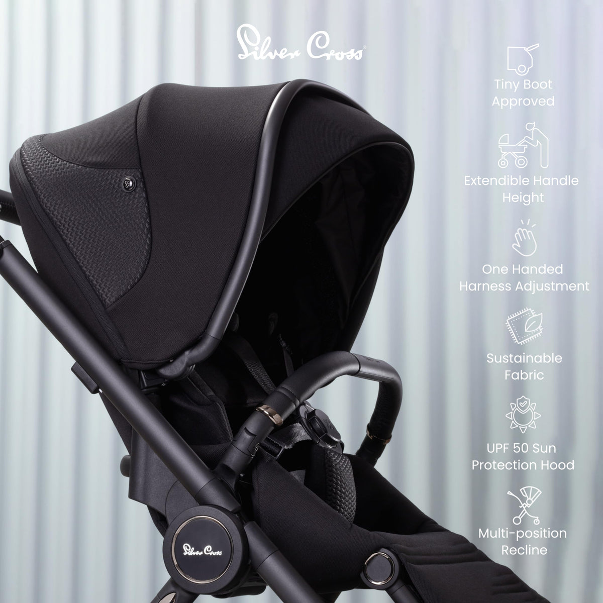 Silver Cross | Dune Pushchair | Travel Stroller | Foldable & Lightweight Stroller