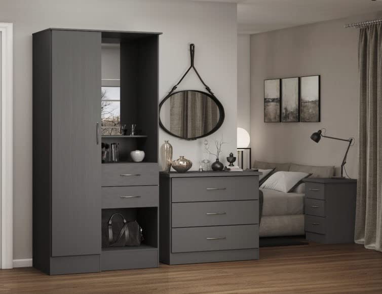 Kelsey Stores Nevada Chest Of Drawers 3 Drawer Storage Cabinet Chest With Metal Handles