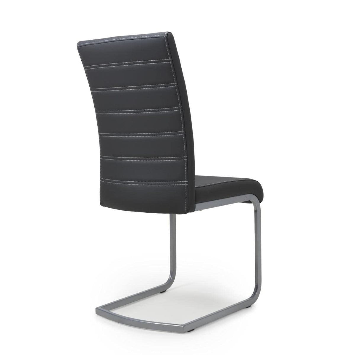 X2 Callisto Leather Effect Black Dining Chair
