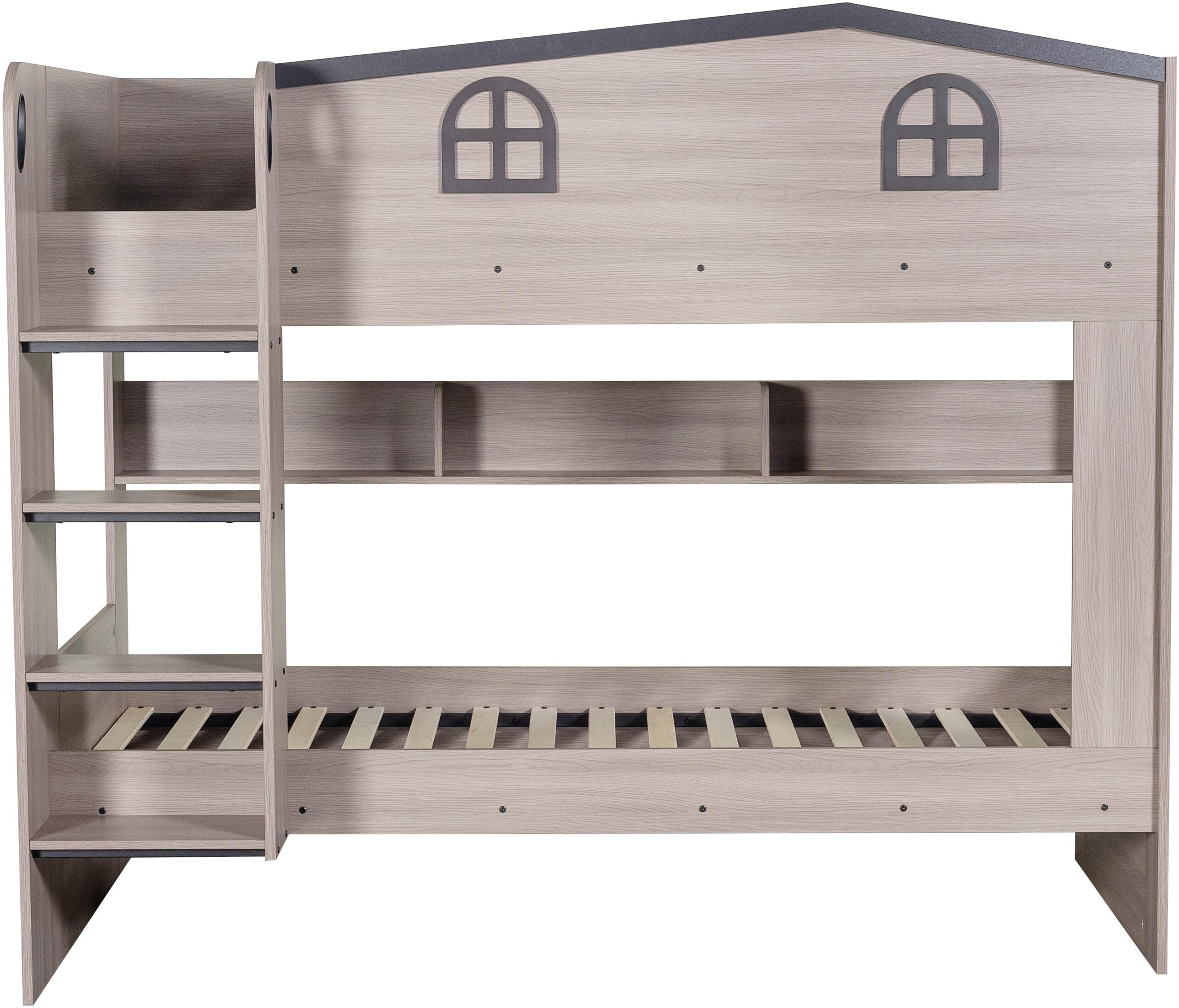 Furniture 321 Kid's Children's Hector Bunk Bed Ash Grey-No Delivery To Flats