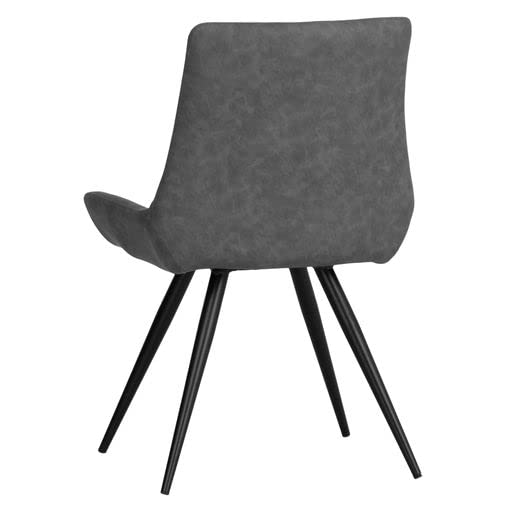 The Furniture Outlet Industrial Grey Honeycomb Pattern Dining Chair