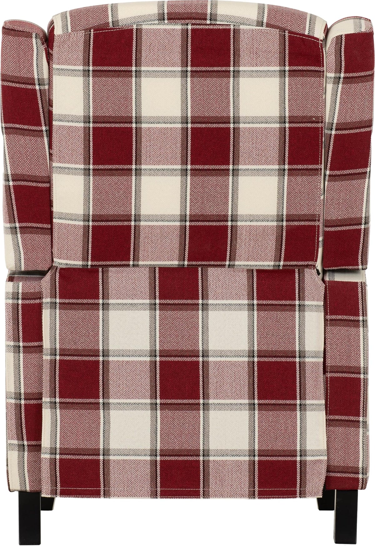 Furniture 321 Seconique Kensington Recliner Chair, Red Tartan Fabric, High Backrest