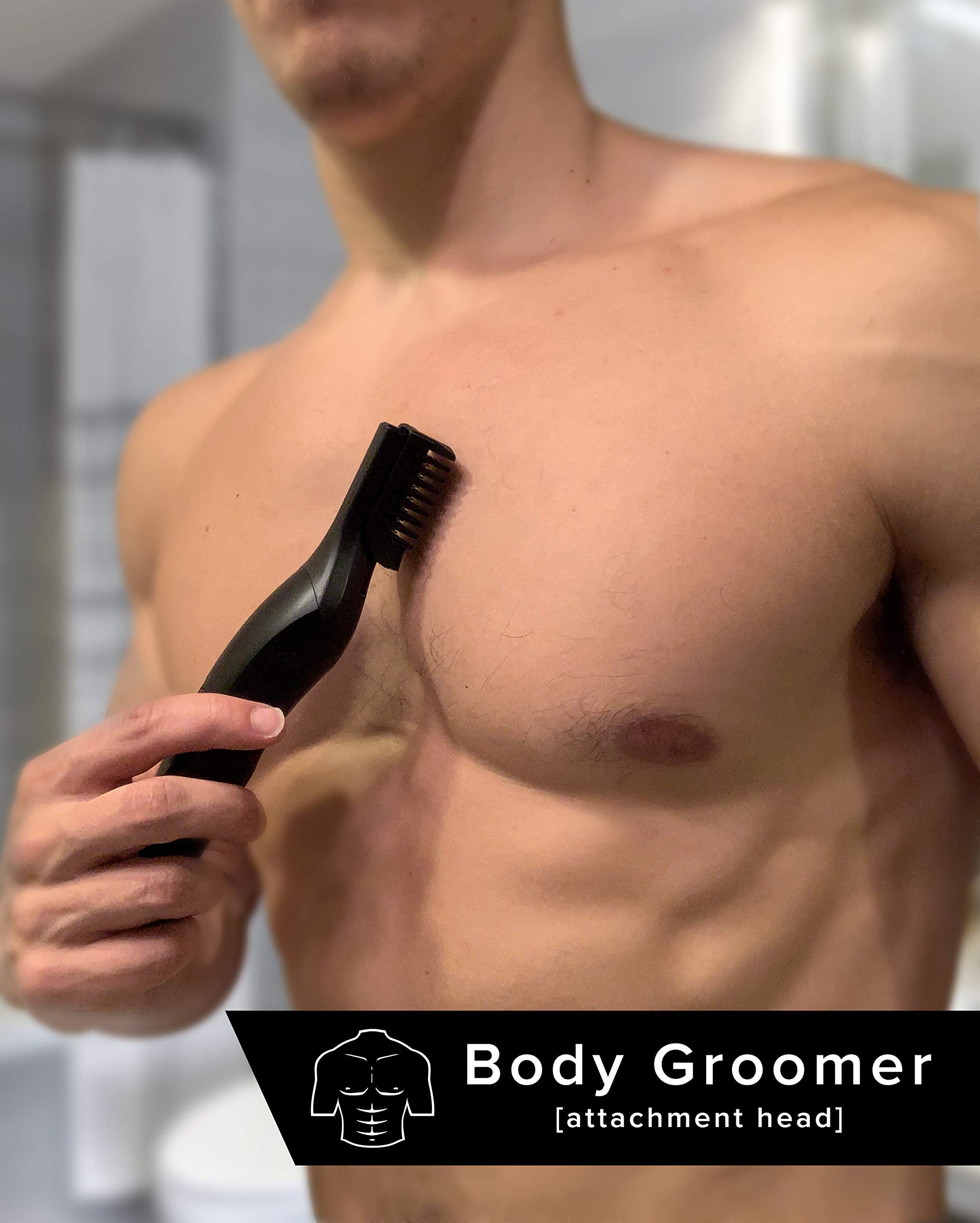 BakBlade BODBARBER Men's Grooming Kit - Full Body Manscaping & Beard Trimmer - Waterproof, Fast Charging, Long Lasting