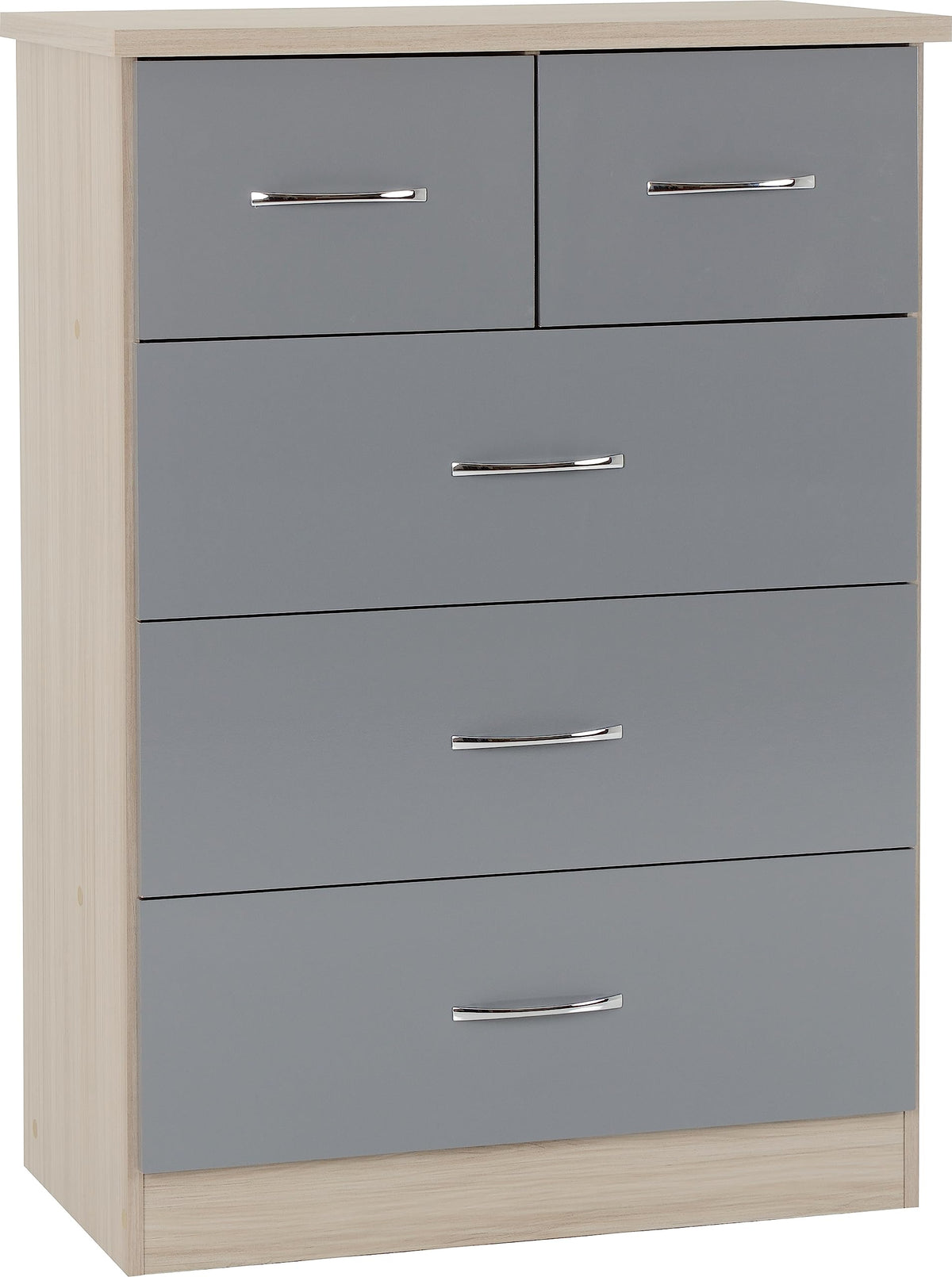 Kelsey Stores Nevada 3 Plus 2 Chest Of Drawers 5 Drawer Chest With Metal Handles
