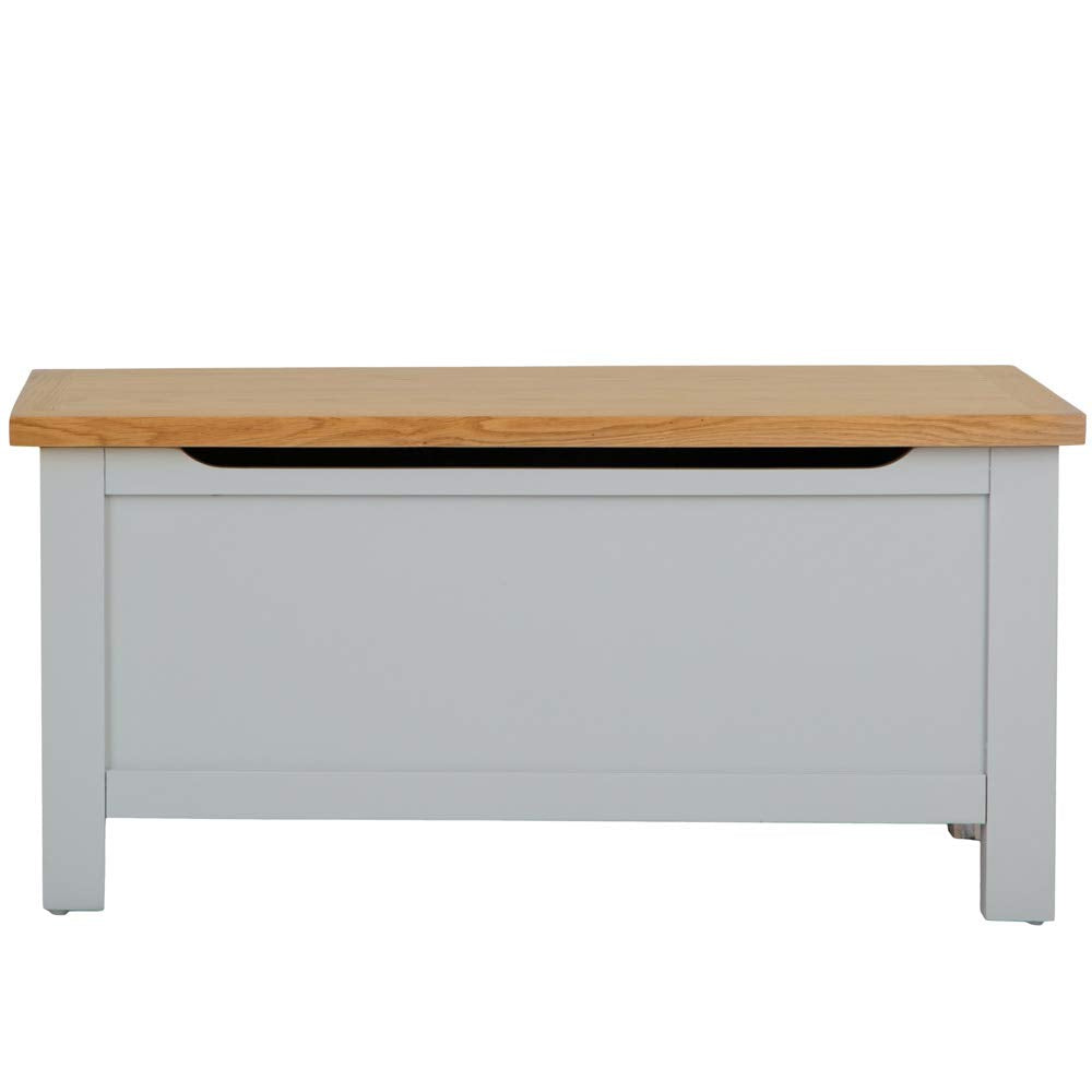 The Furniture Outlet Salisbury Grey Painted Oak Blanket Box