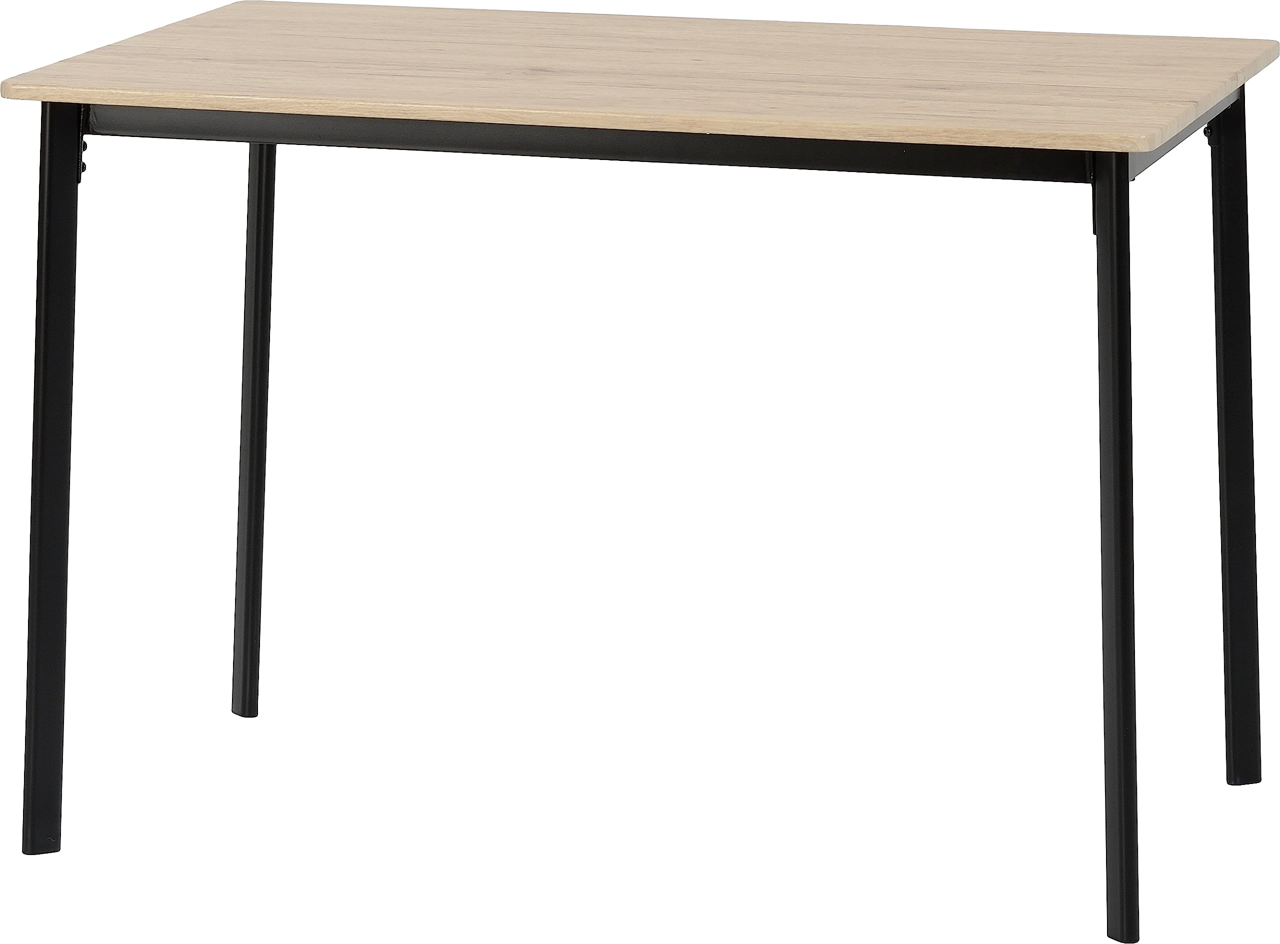 Seconique Riley Large Dining Set with 4 Dining Chairs in Black/Light Oak Effect Veneer