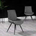 The Furniture Outlet Industrial Grey Honeycomb Pattern Dining Chair