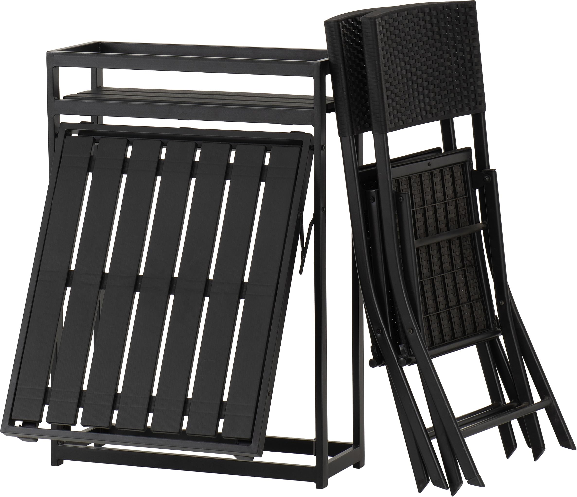 Seconique Foldaway 1+2 Garden Set in Black