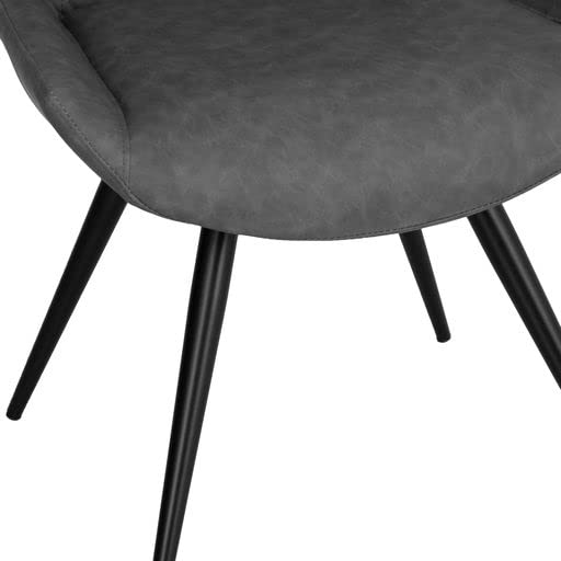 The Furniture Outlet Industrial Grey Honeycomb Pattern Dining Chair