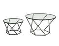 WE Furniture Mid Century Modern Wood Nesting Tables for Living Room Bedroom Home Office