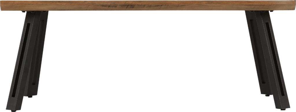 AT T Quebec Wave Edge Coffee Table Living Room Medium Oak Effect/Black
