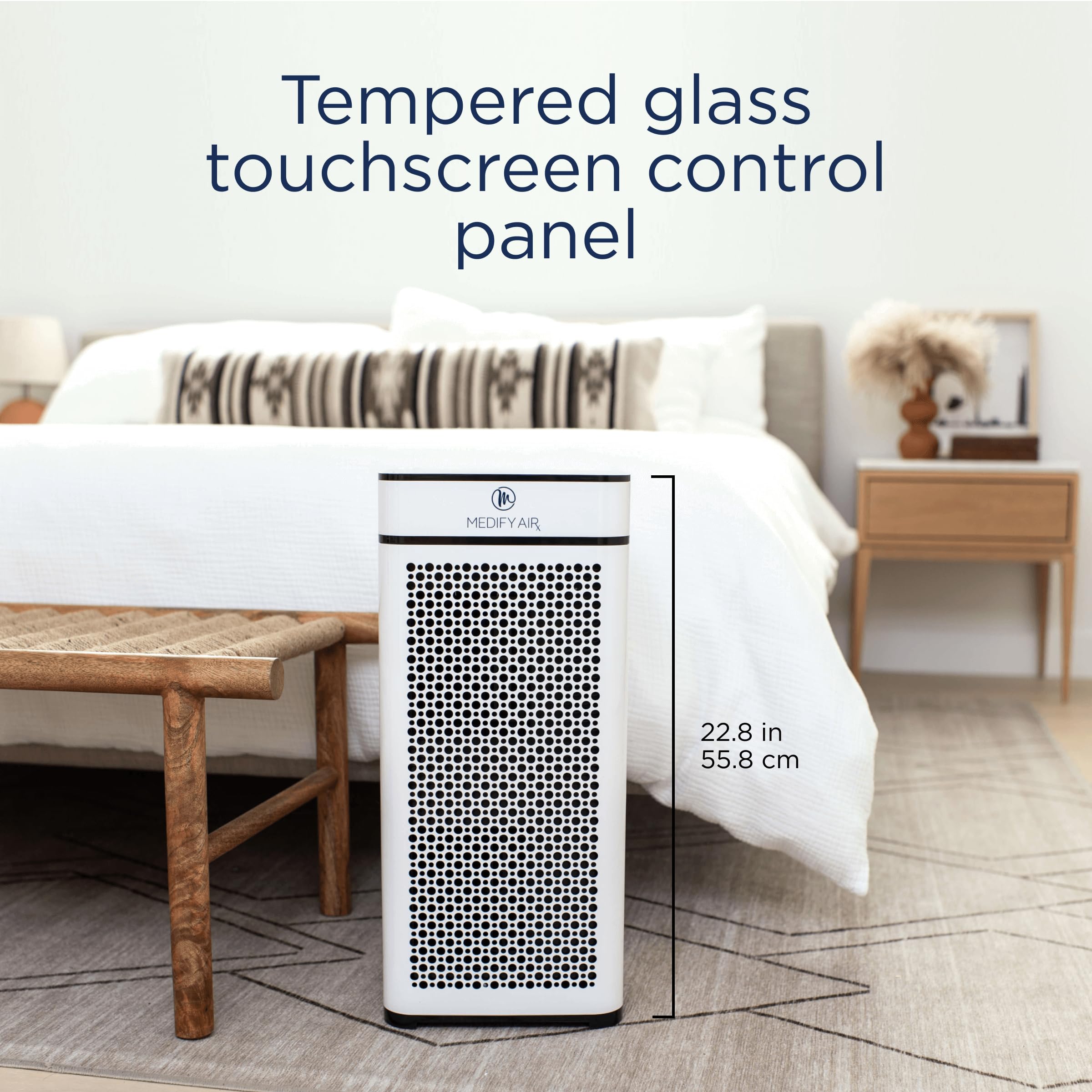 Medify MA-40 Air Purifier with HEPA H13 Filter, 1.8m² Coverage in 1 Hour for Smoke, Forest Fires, Odors, Pollen, Pets, 99.9% Silent Removal