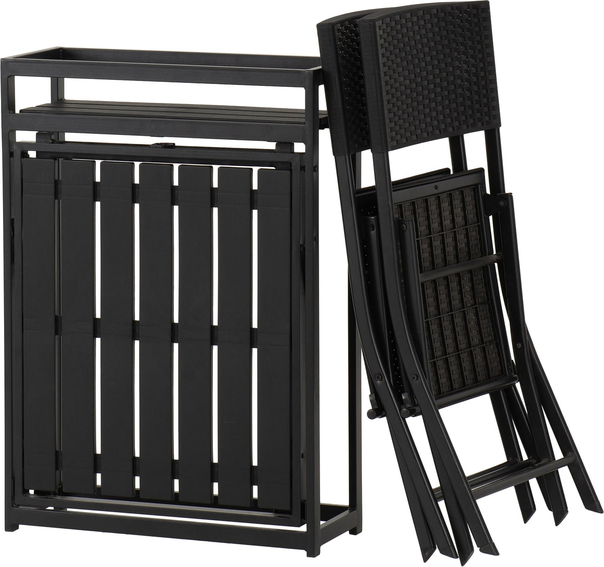 Seconique Foldaway 1+2 Garden Set in Black