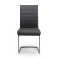 X2 Callisto Leather Effect Black Dining Chair