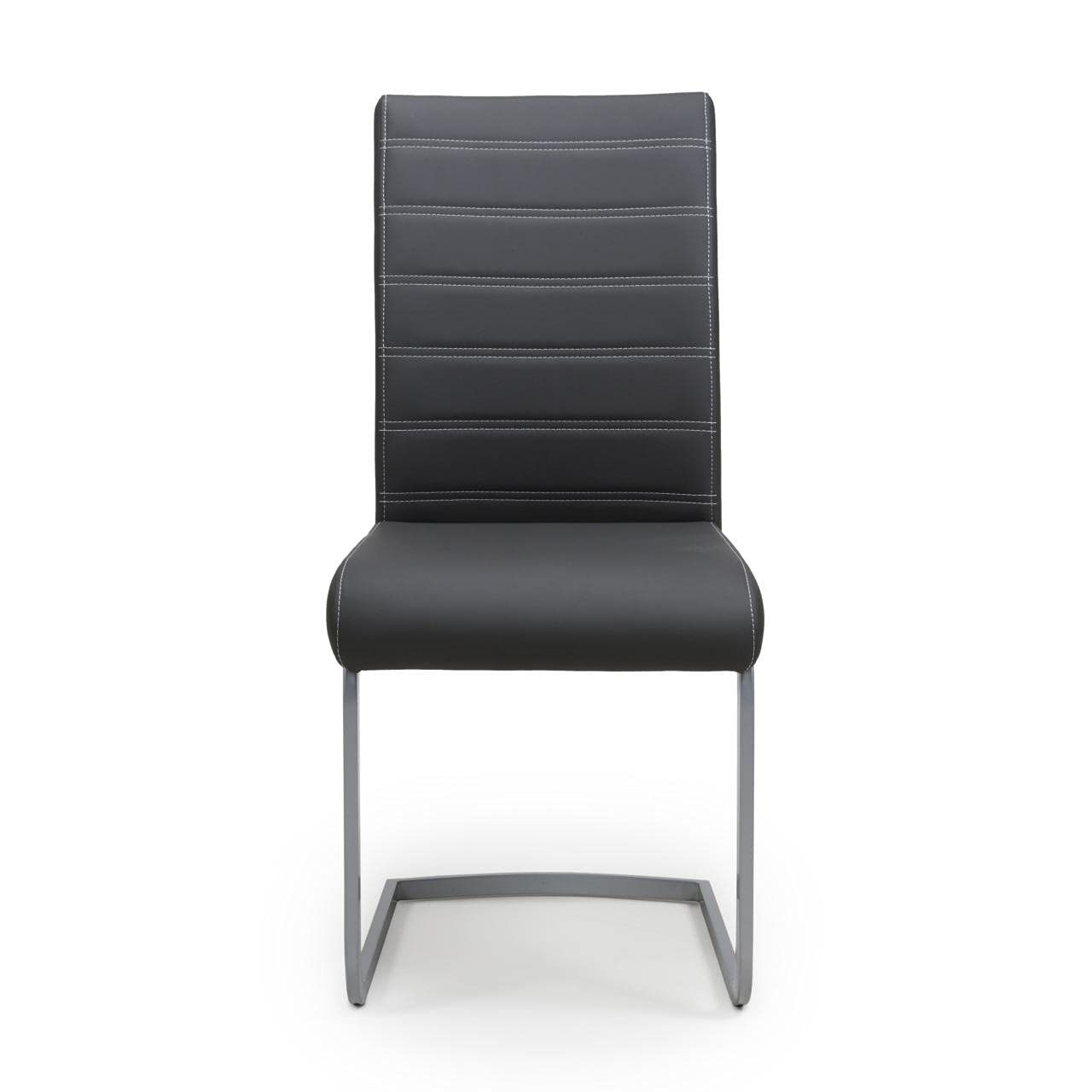 X2 Callisto Leather Effect Black Dining Chair
