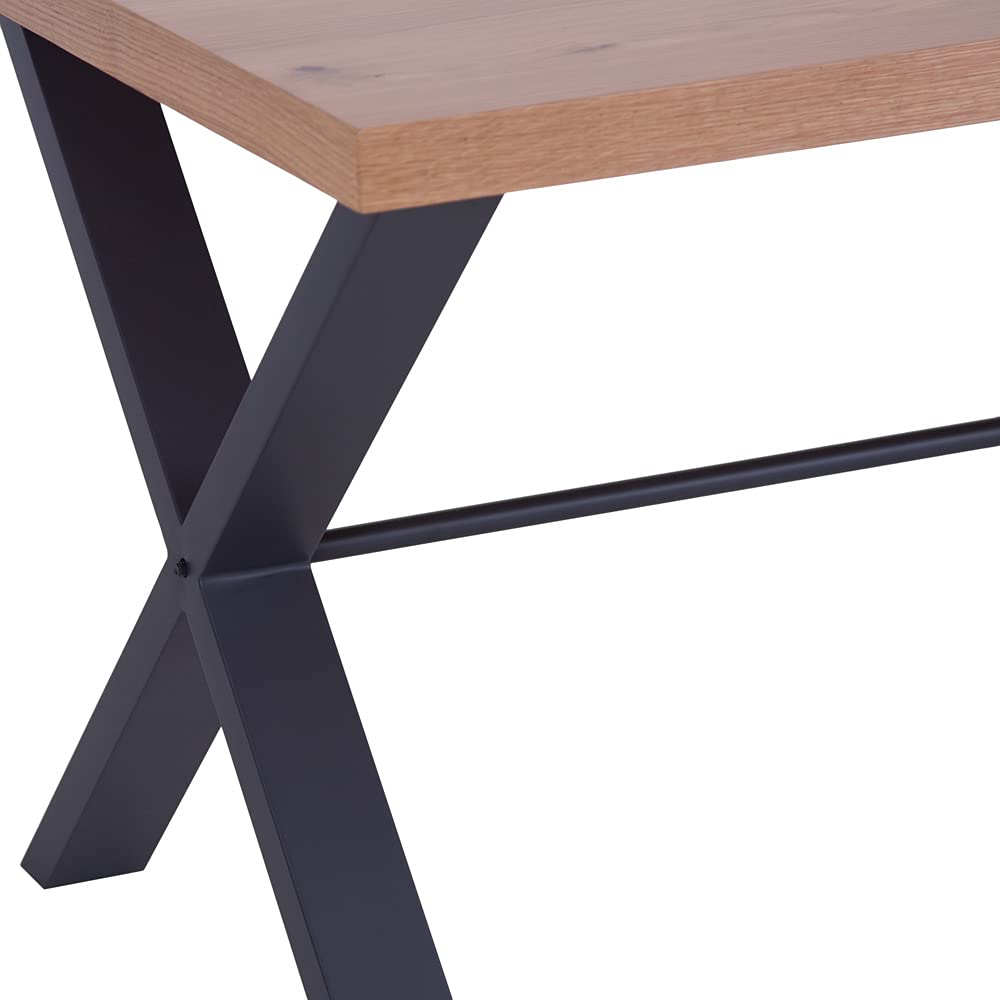The Furniture Outlet Urban Industrial Oak 1.3m Dining Table (Table Only)