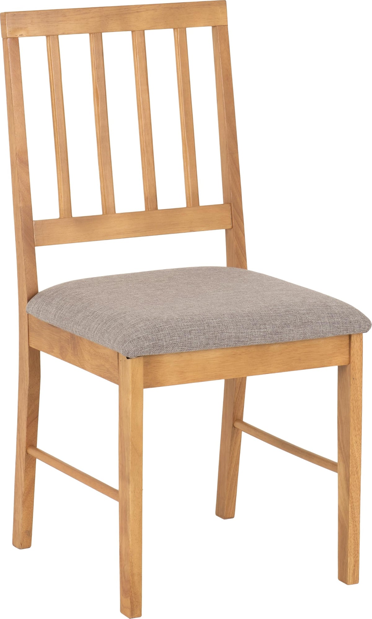 Seconique Austin Chair (BOX OF 2) in Oak Effect/Grey Fabric