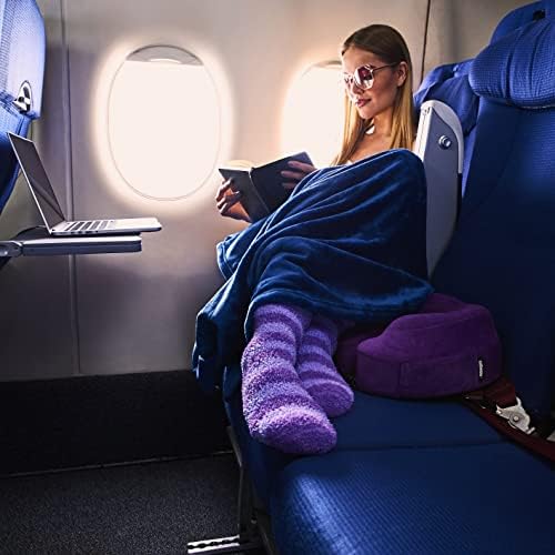 Cabeau Fold ‘n Go Travel and Throw Blanket Plus Compact Case - for Home and Travel - Doubles as Lumbar Pillow and Neck Support Pillow - French Microfiber Comfort