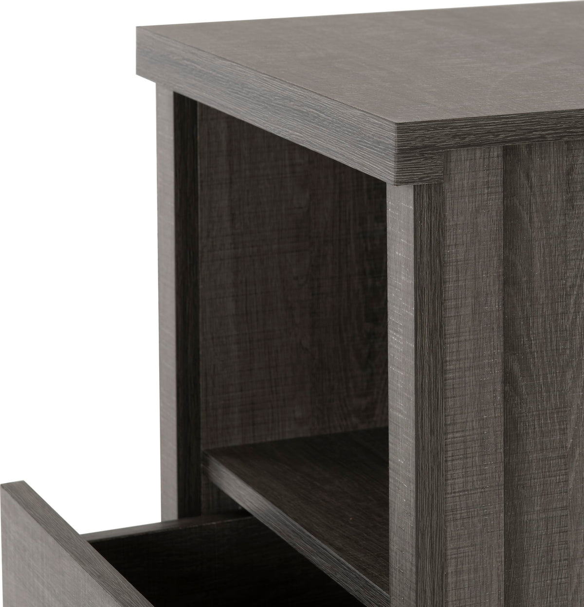 Seconique Lisbon 2 Drawer 1 Shelf Bedside Cabinet