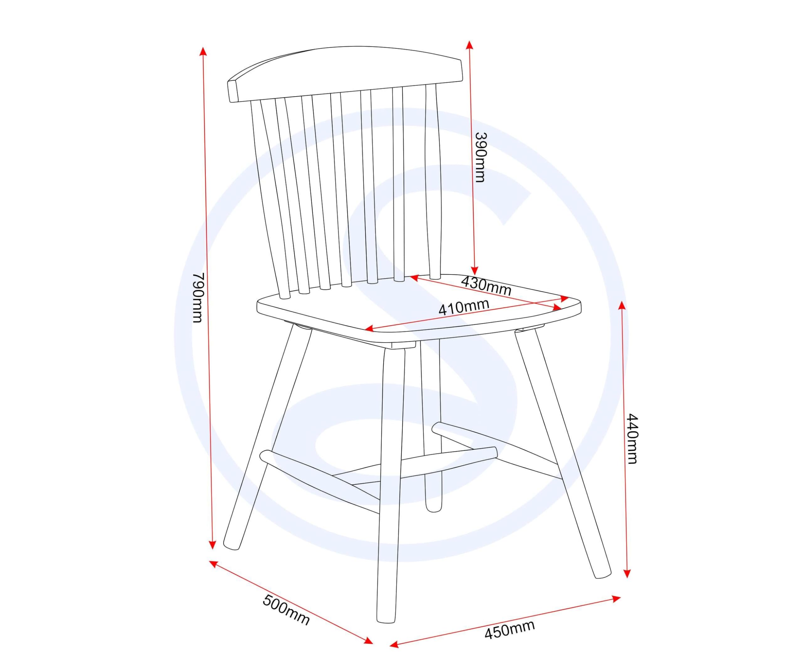 Furniture 321 Emery Chair Indoor Set Of 2 Rubberwood Chairs