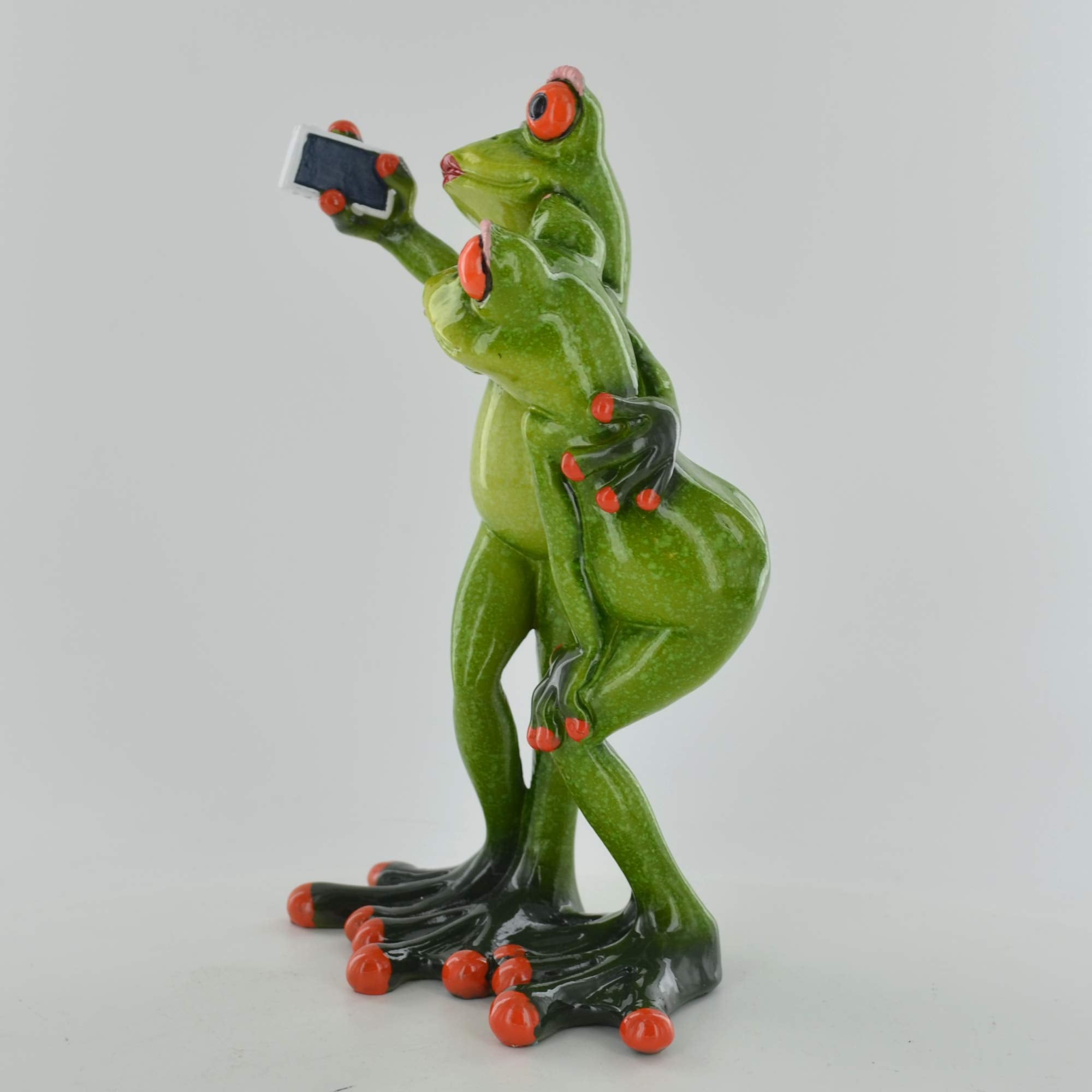 Comical Frogs - Selfie Couple Comical Gift Home Decor Novelty Present H15cm