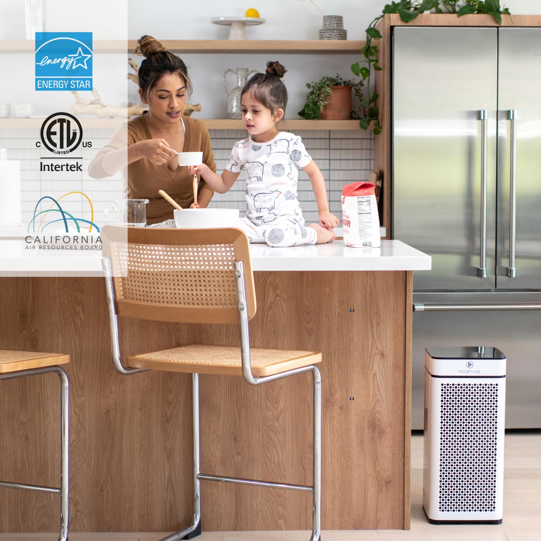 Medify Air MA-40-W2 V2.0 Air Purifier with H13 HEPA filter - a higher grade of HEPA for 840 Sq. Ft. Air Purifier, 99.9% | Modern Design - White (2-Pack)