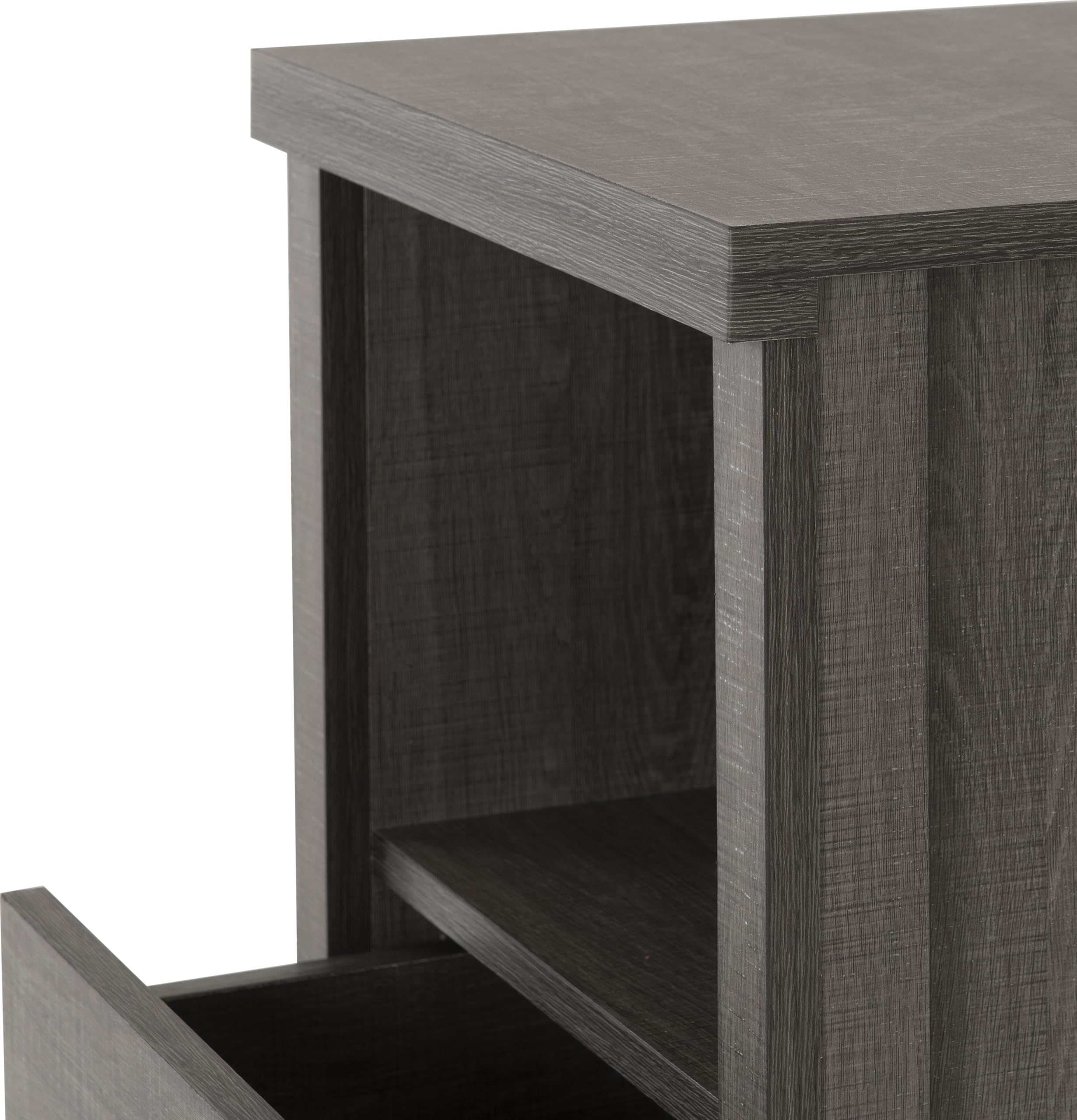 Seconique Lisbon 2 Drawer 1 Shelf Bedside Cabinet