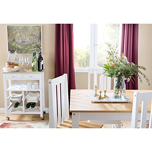 Andover Mills Rectangular Dining Table Set - Sturdy, Pleasant Made from Solid Pine Wood, With 4 Slat Back Chairs