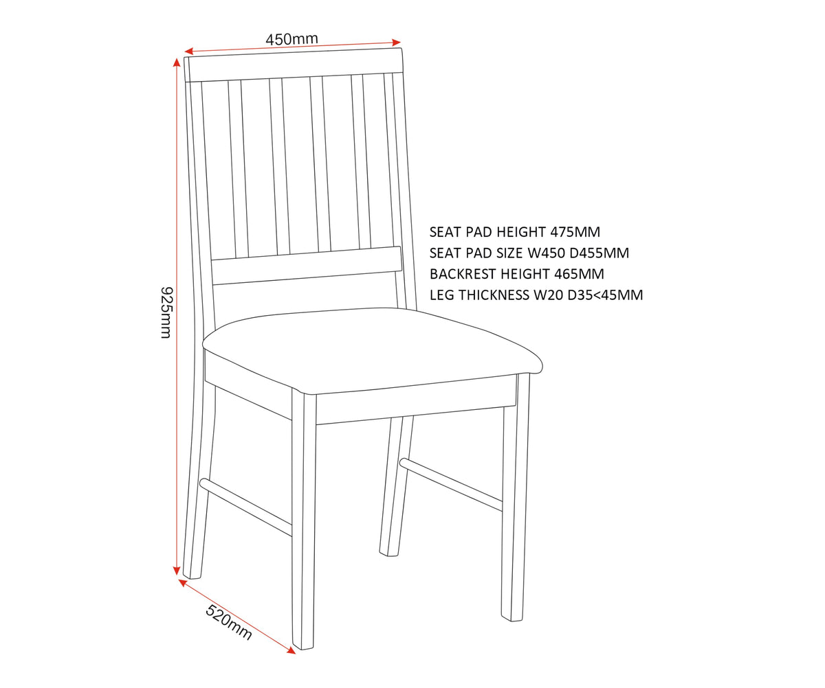 Seconique Austin Chair (BOX OF 2) in Oak Effect/Grey Fabric