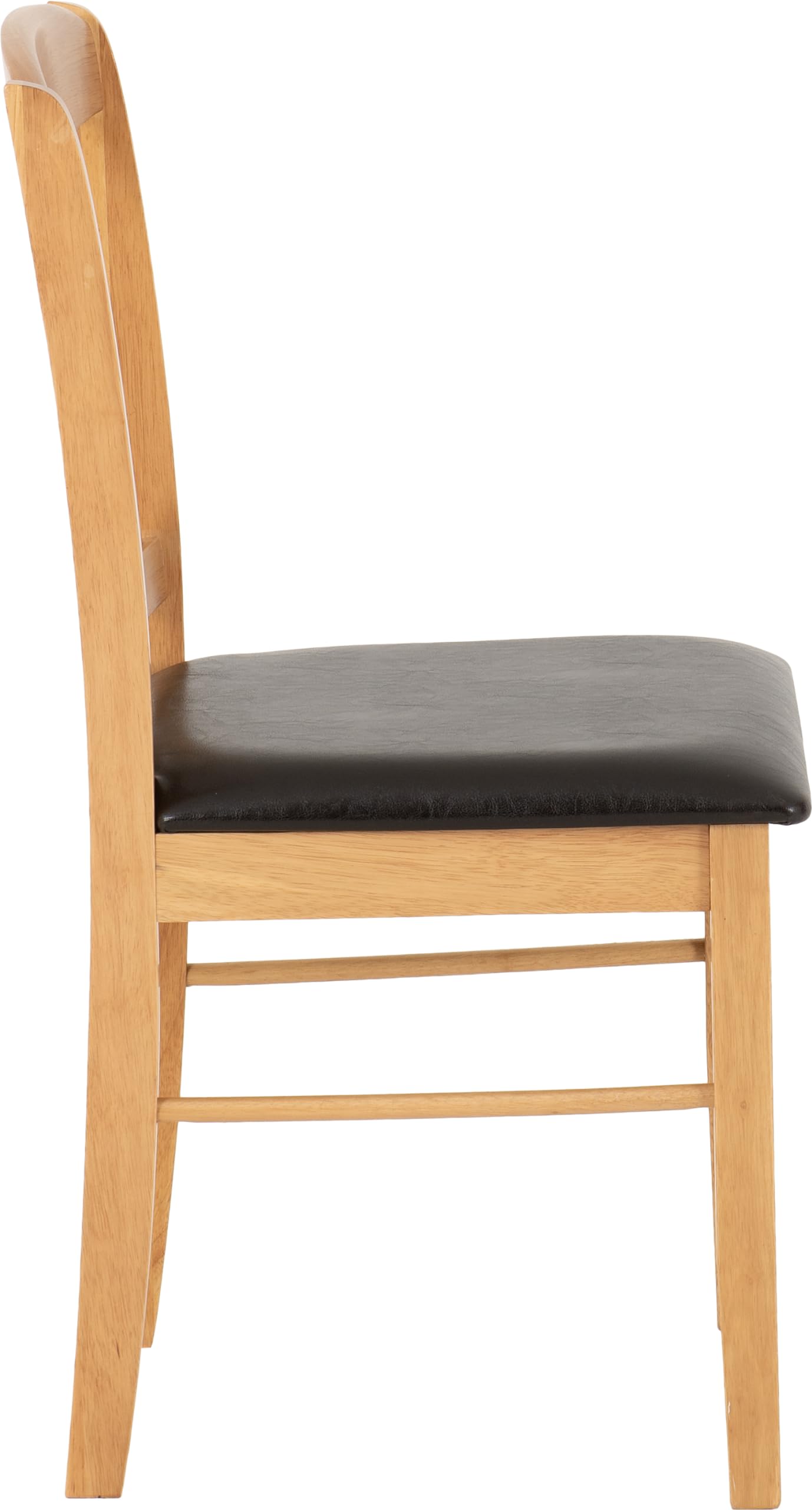 Seconique Mason Double Drop Leaf Dining Set with 2 Dining Chairs in Oak Varnish/Brown Pu