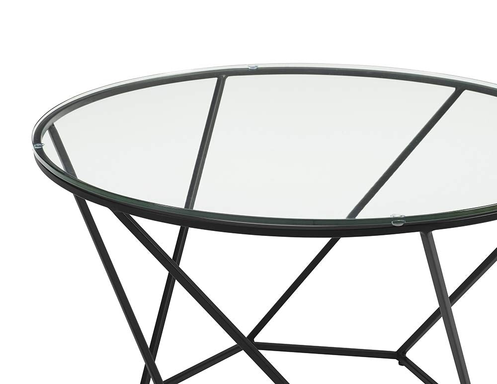 WE Furniture Mid Century Modern Wood Nesting Tables for Living Room Bedroom Home Office