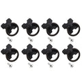 LQKYWNA 8 PCS Black Drawer Handles, Vintage Drawer Knobs Pulls Handles with Mounting Screws, Black Knobs for Cupboards