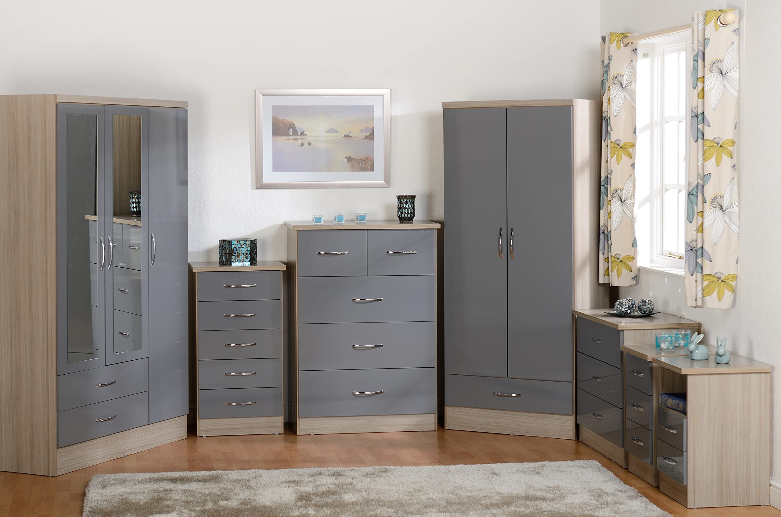 Kelsey Stores Nevada 3 Plus 2 Chest Of Drawers 5 Drawer Chest With Metal Handles
