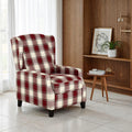 Furniture 321 Seconique Kensington Recliner Chair, Red Tartan Fabric, High Backrest