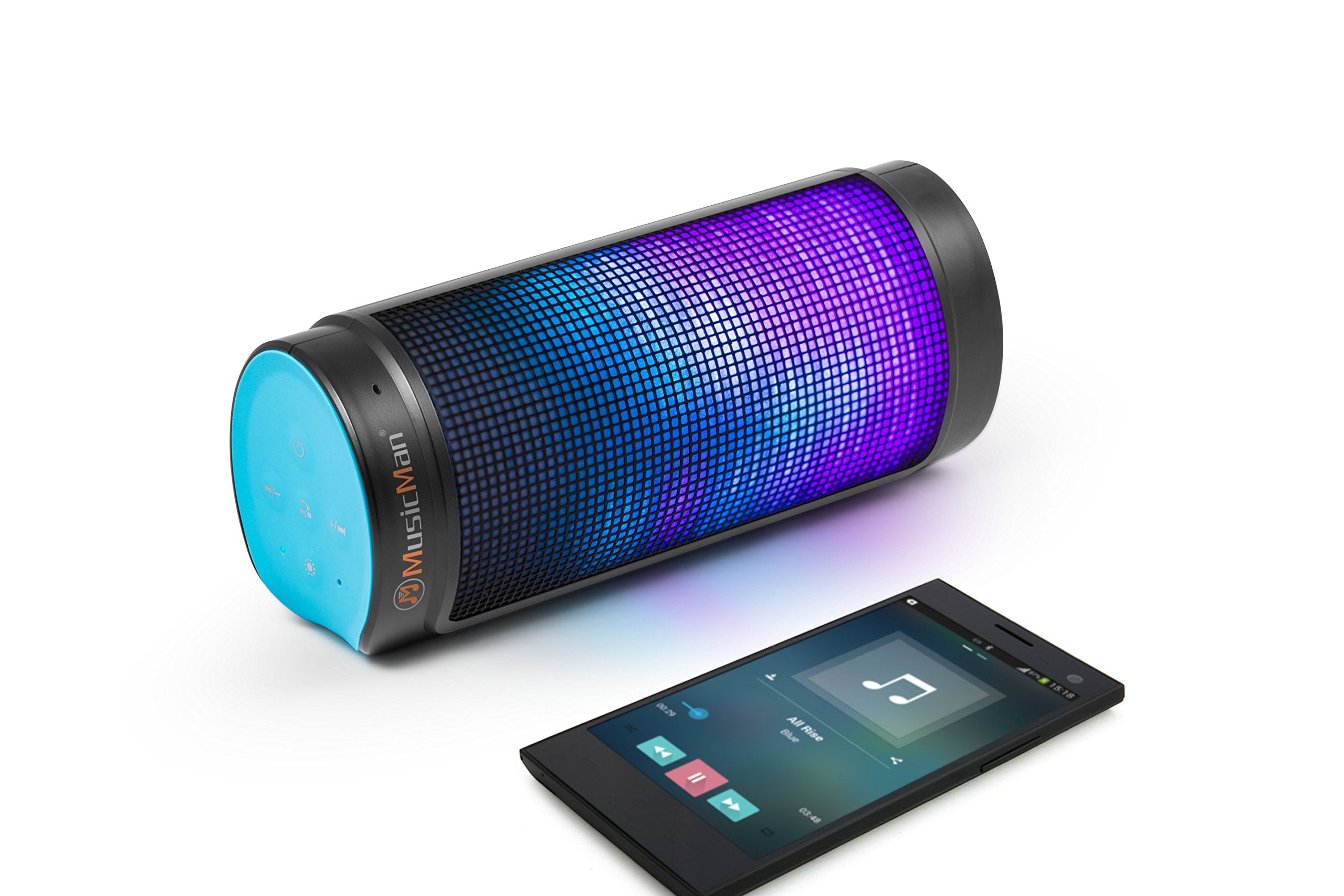 MusicMan Bluetooth LED Light Soundstation BT-X26 Bluetooth Speaker Black